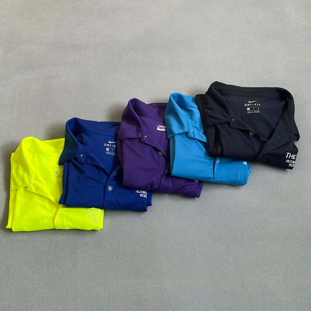 Lot 5 Nike Dry Fit Polo/Golf Shirts
